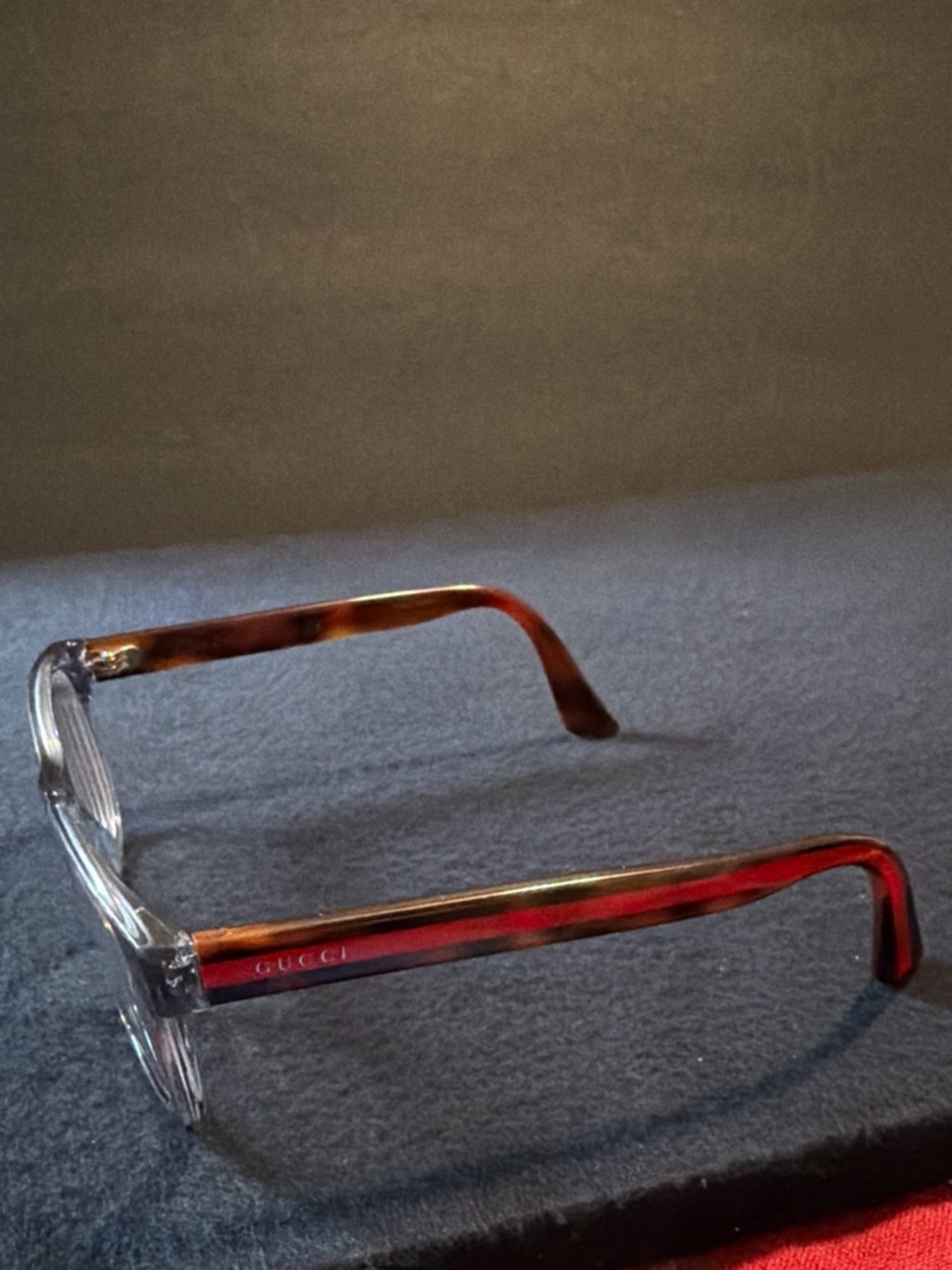 Gucci Clear Frame Glasses - Authentic Embossed - Picture 4 of 14